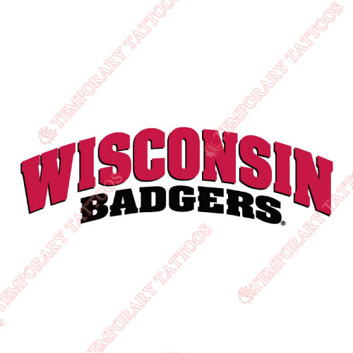 Wisconsin Badgers Customize Temporary Tattoos Stickers NO.7028